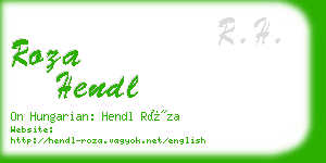 roza hendl business card